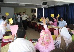Engaging participants in M&E workshop